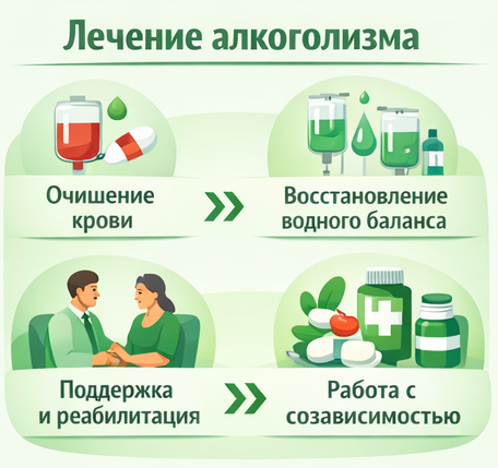 лечение алкоголизма в Онеге этапы